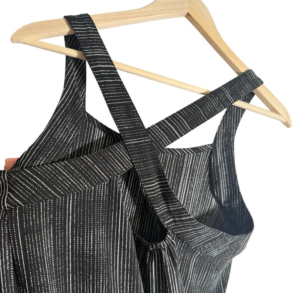 Athleta Arrival Maxi Dress Amara Stripe Black White Athleisure Size Medium - Picture 6 of 7